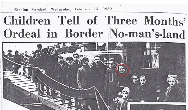 1939, Marga kommt in England an