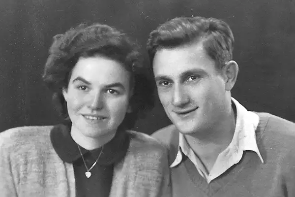 1948, Hochzeitsfoto Marga und Uri